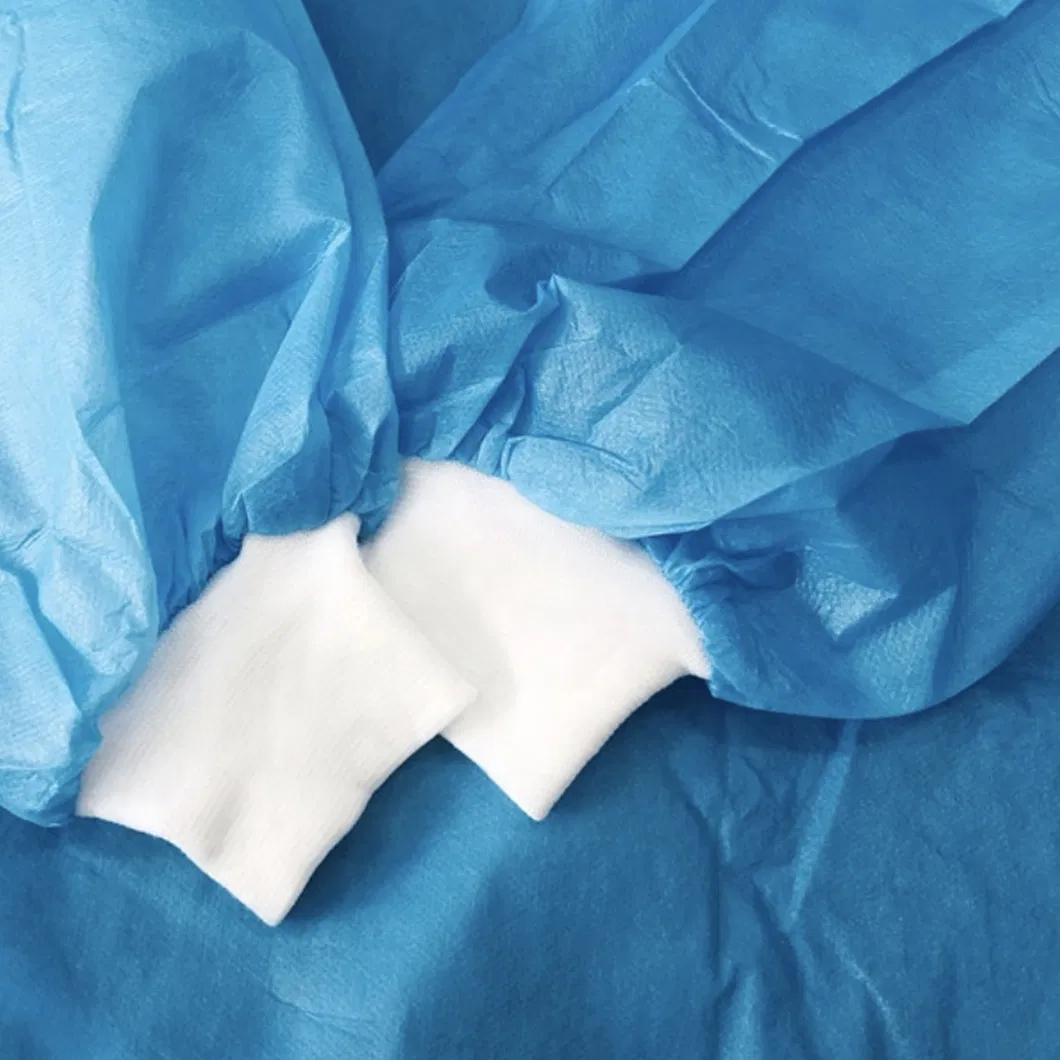 عباءة عزل مختبرية disposable مصنوعة من البولي بروبيلين للمرضى
