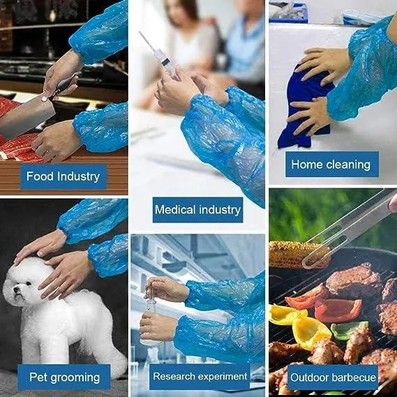 أكمام بلاستيكية disposable من البولي إيثيلين 2000PCS