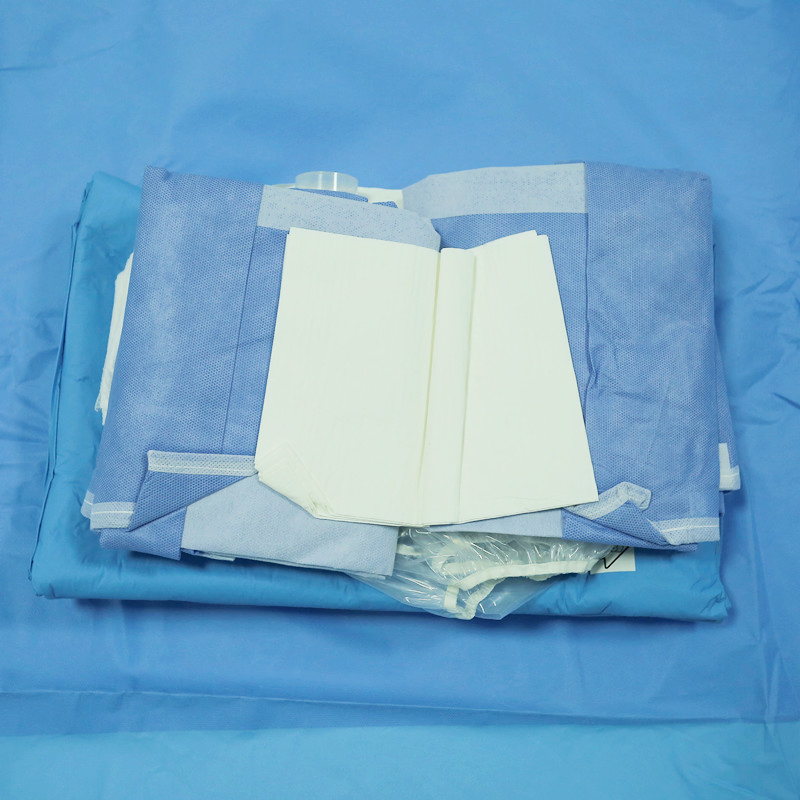 مجموعة طقم غطاء جراحي معقم disposable للاستخدام الطبي في المستشفيات