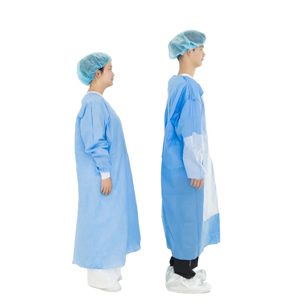 معطف مختبر قابل للتخلص منه، ثوب طبي معزول، معزز، مقاوم للماء، ثوب جراحي