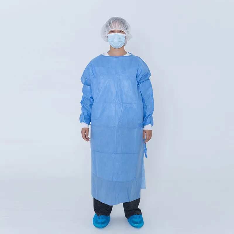 عباءة جراحية واقية طبية disposable مقاومة للماء، عباءة عزل، معطف مختبر، غطاء كامل للاستخدام من قبل الأطباء والجراحين والمرضى والزوار في المستشفيات
