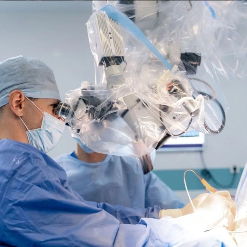 غطاء جراحي disposable للميكروسكوب مع عدسة مائلة لأنظمة لايكا وزيس