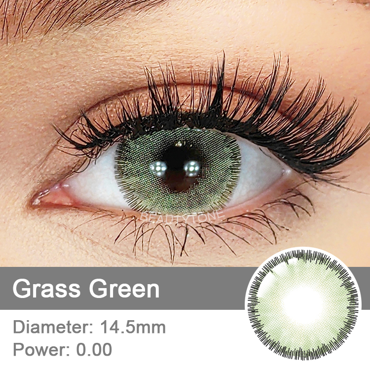 Grass Green 3 Tone Colored Contact Lenses for Yearly Use BeautyTone Wholesale Colored Contacts Lens