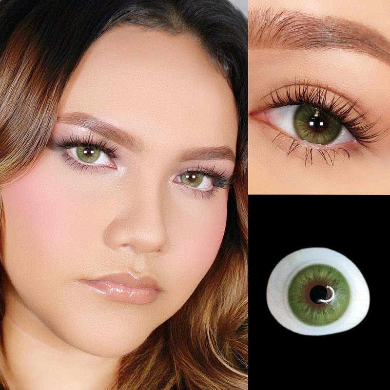 Colored Eye Contact Lenses Grace Green Wholesale Makeup Cosmetic Natural Iris Lenses Eye Contact Colour Soft Lens