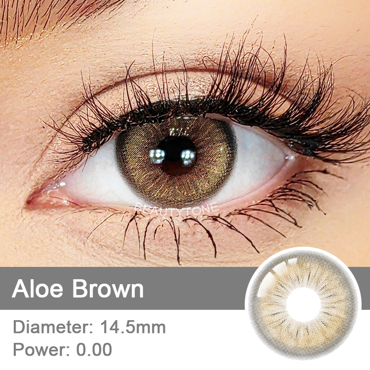 Aloe Brown Beauty Eye Colored Contact Lenses Wholesale Lentes De Contacto New Arrival Cheap Colored Contact Lenses