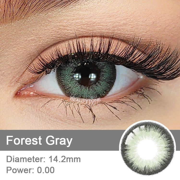 Non Prescription Colored Contact Lenses for Eyes Wholesale Makeup Cosmetics Forest Gray Dark Color Eye Lens