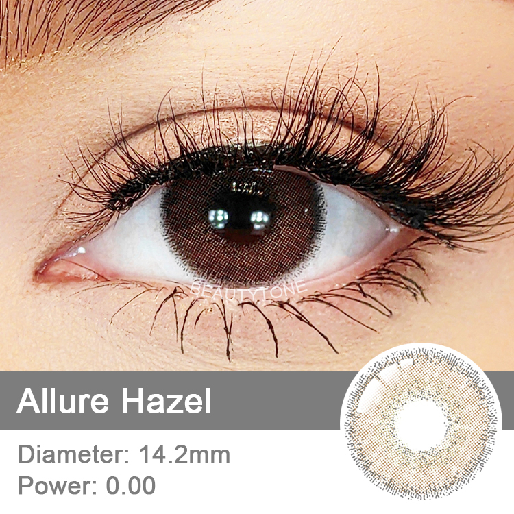 Allure Hazel Beauty Colored Contact Lenses for Black Eye Natural Contact Lens Manufacturer Wholesale Cosmetic Contact Lenses