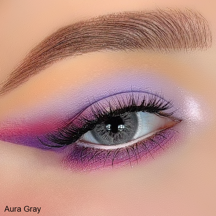 Eye Lenses Color Contact Lens Non Prescription Eyewear Makeup Aura Gray 14.2mm 1 Year Using Cycle Wholesale