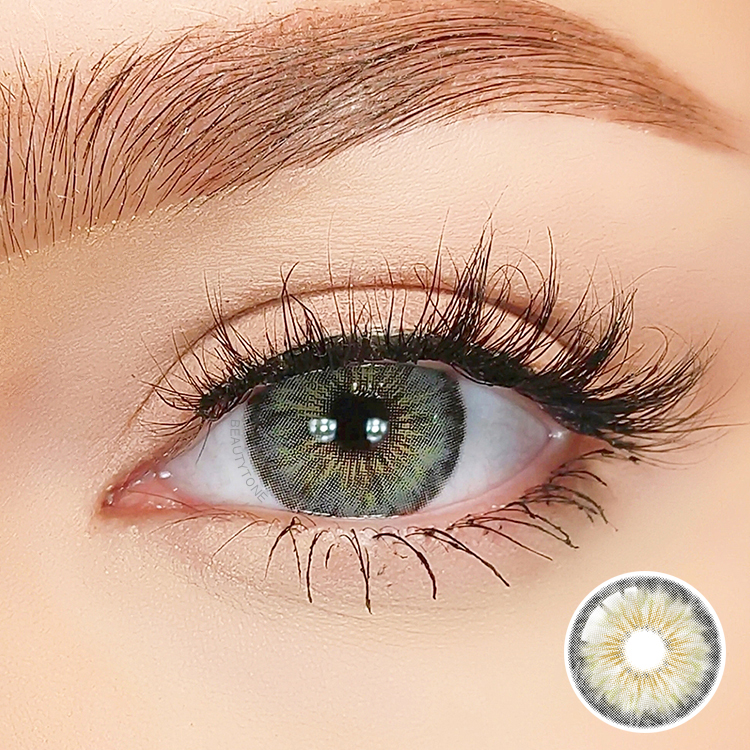 Yearly Disposable Contact Lens From China Accept PayPal Urban Layer Cleopatra Gray Coloured Lenses for Dark Eyes