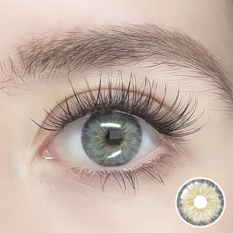 Cleopatra Gay Lentes De Contacto Fancy Look Black Eye Lens Natural Gray Contact Lenses