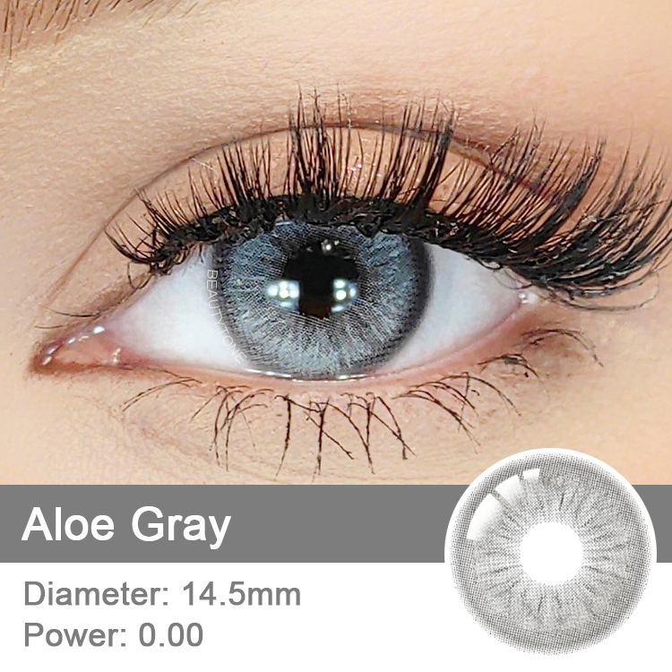 Aloe Gray  Eye Enlarge Contact Lenses Colored Contacts Lens  1 Year Cheap Colored Contacts Lens