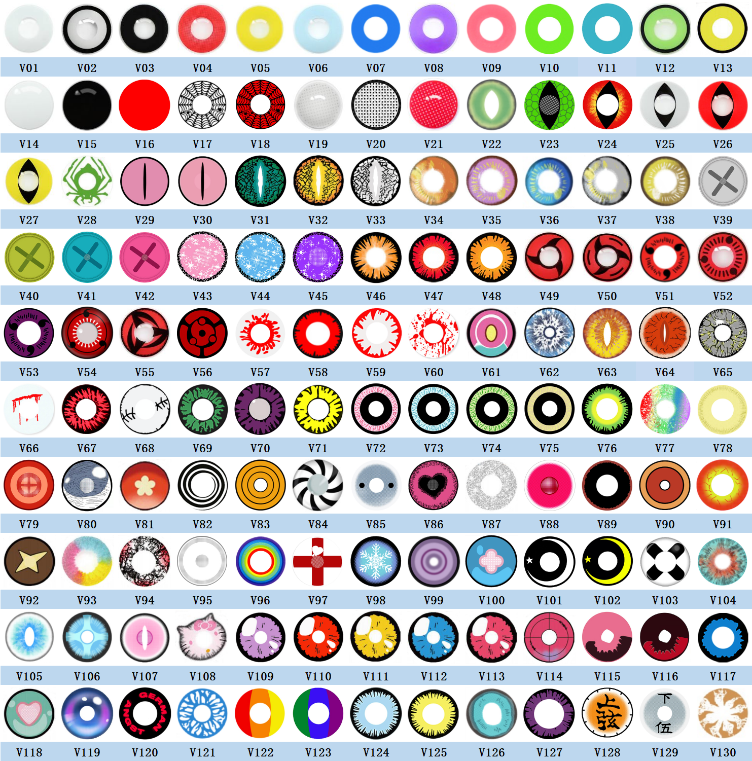 HOT Monster Eye Cosplay Red Contact Lenses Wholesale Halloween Crazy Anime sharingan Contact Lenses