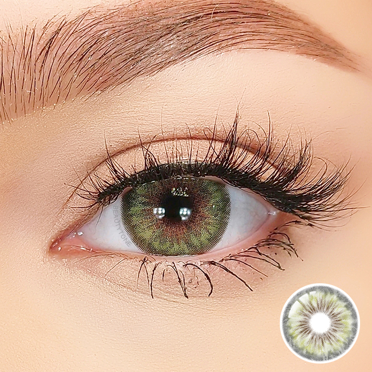Colored Contact Lenses for Dark Eyes Wholesale Urban Layer Custom Package Cleopatra Green Magic Color Eye Contact Lens Yearly