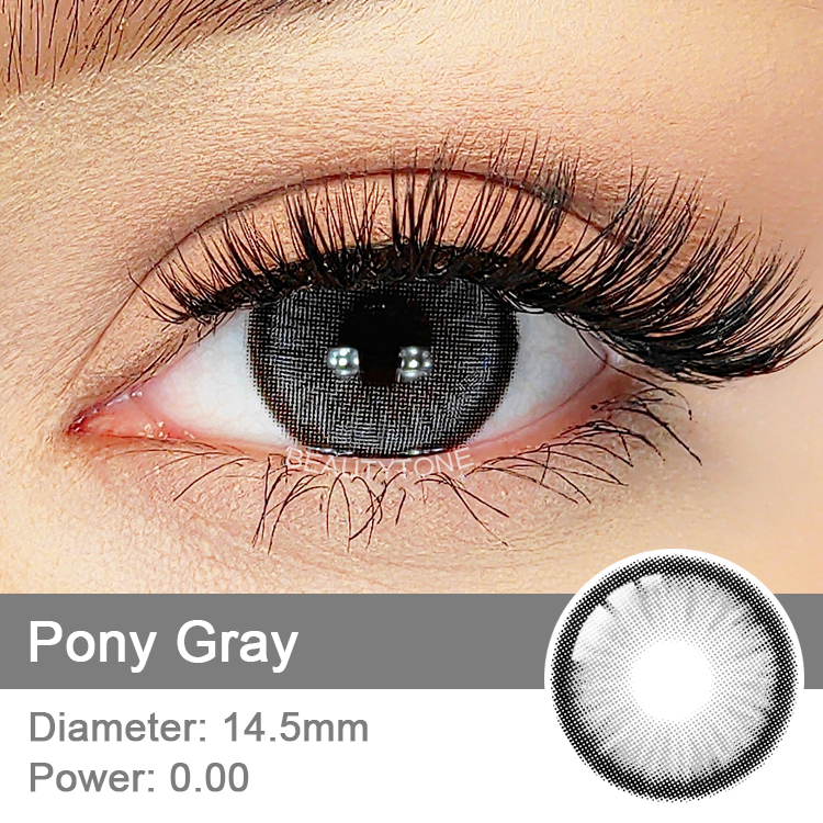 Pony Gray Big Eye Contact Lenses Fancy Eye Colour Lens High Quality Yearly Contact Lenses