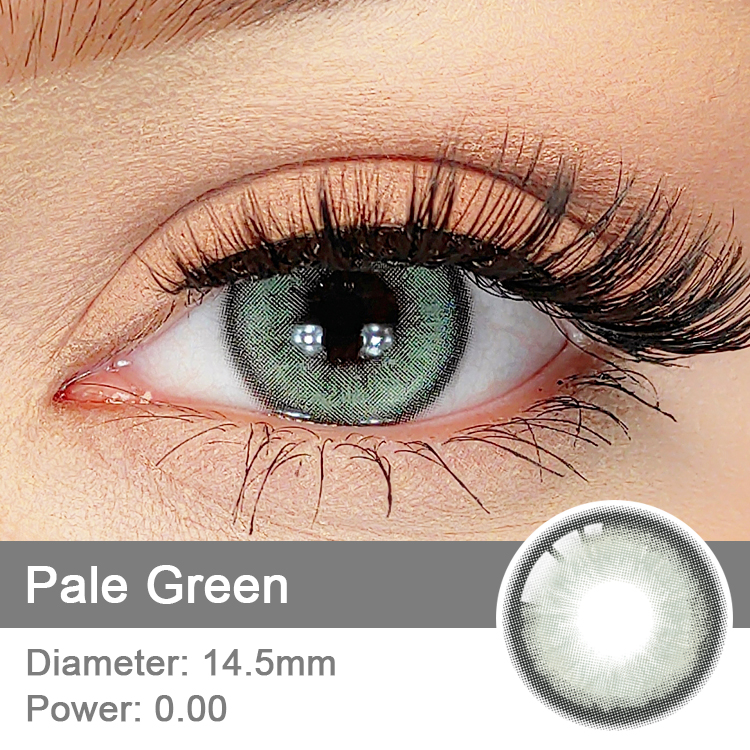 Pale Green Contact Lenses Cheap Online Contact Lenses for Brown Eyes Custom Natural Colored Contact Lenses