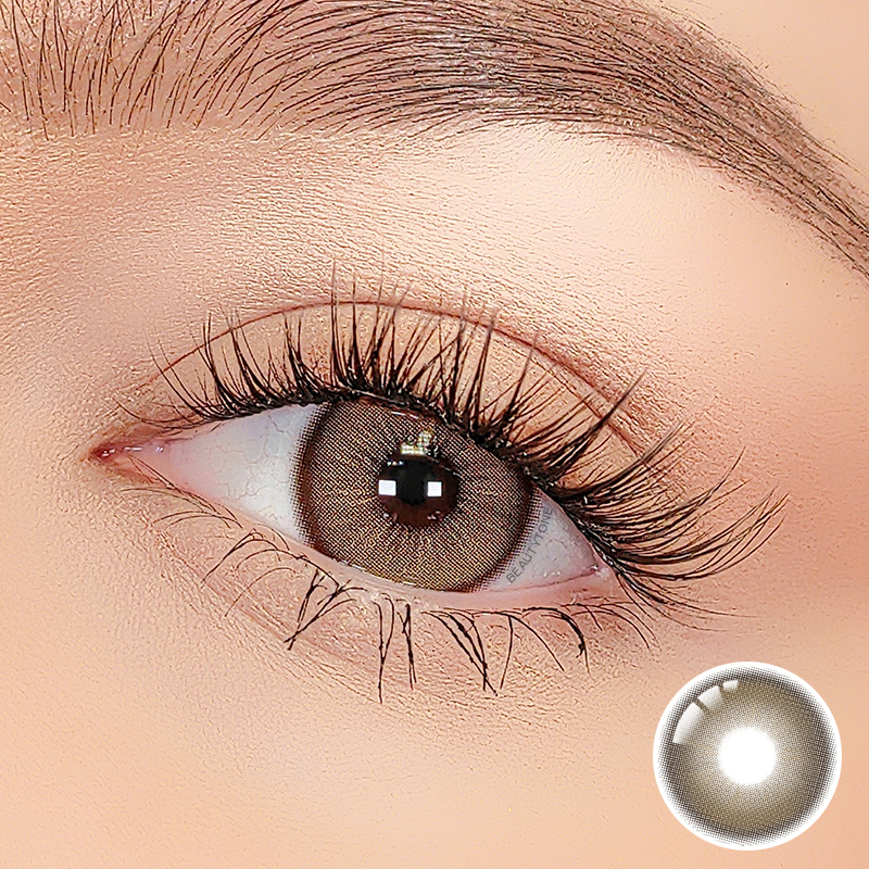 Olive Brown Wholesale Color Contact Lens OEM logo Contact Lenses with Packaging Brown Non Prescription Contact Lenses