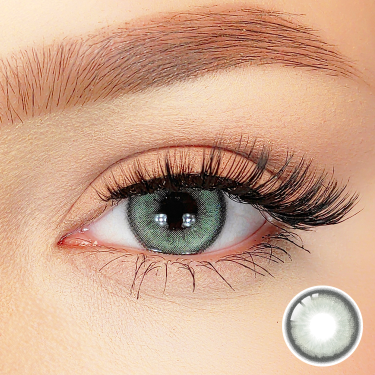 Kawaii Colored Contact Lenses Wholesale BeautyTone Pale Green Branding Eyes Lens 14.5 Diameter 1 Year Lentes De Contacto