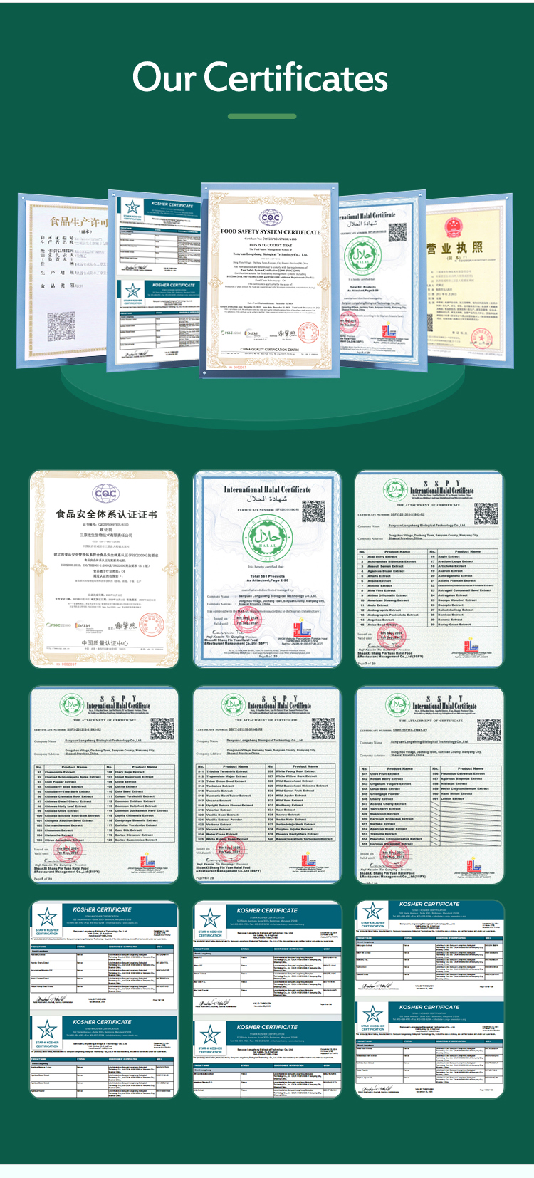 Product Certifications