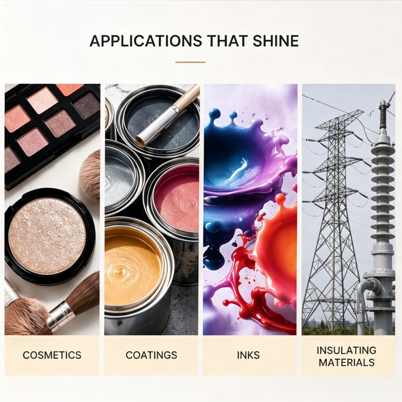 Synthetic Mica Powder Heavy Metal Free High Whiteness Ultra Fine Flake Cosmetic Coatings Pearlescent Pigment Fluorphlogopite