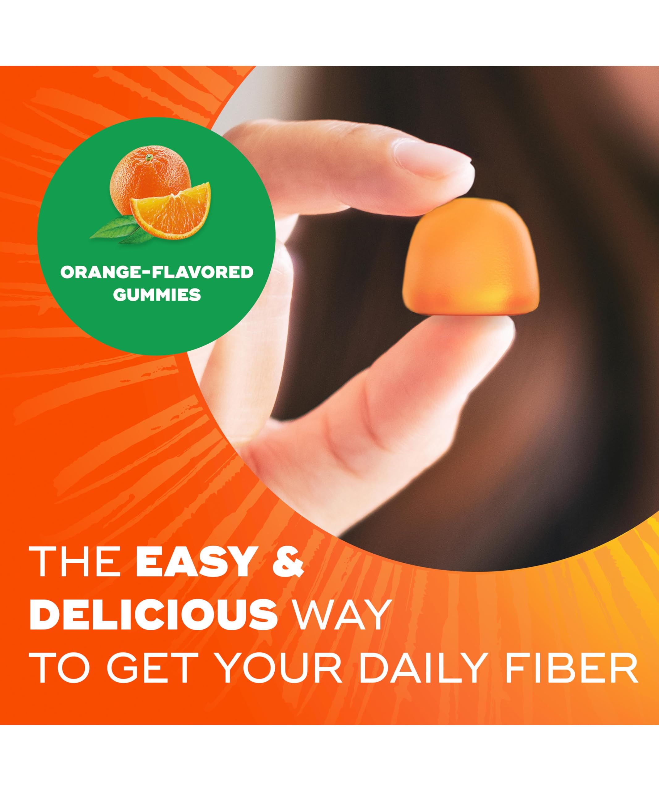 OEM Private Label Fiber Gummies Sugar Free Orange Taste Prebiotic Inulin Polydextrose Gut Health Regularity Relief