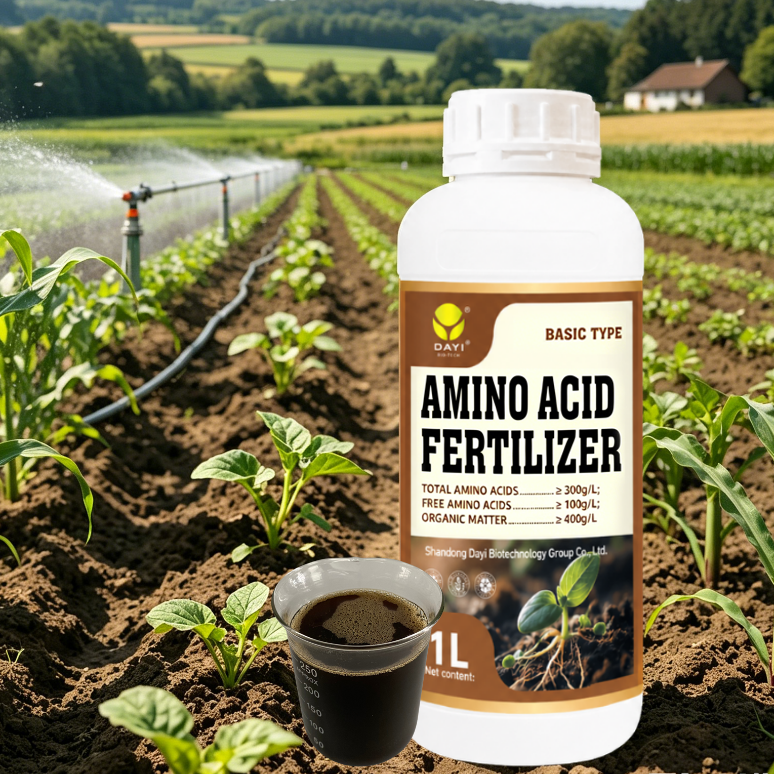Enzymatic Hydrolysis L Form Free Amino Acids Liquid Plant Biostimulant Professional Grade for Commercial Growers Large Farm