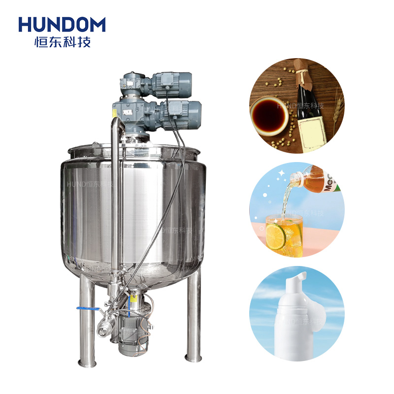 100 200 500 3000L Steam Heating Cooling Stainless Steel Double Jacketed Agitator Mixing Tank Emulsifier Homogenizer Mixer Tank