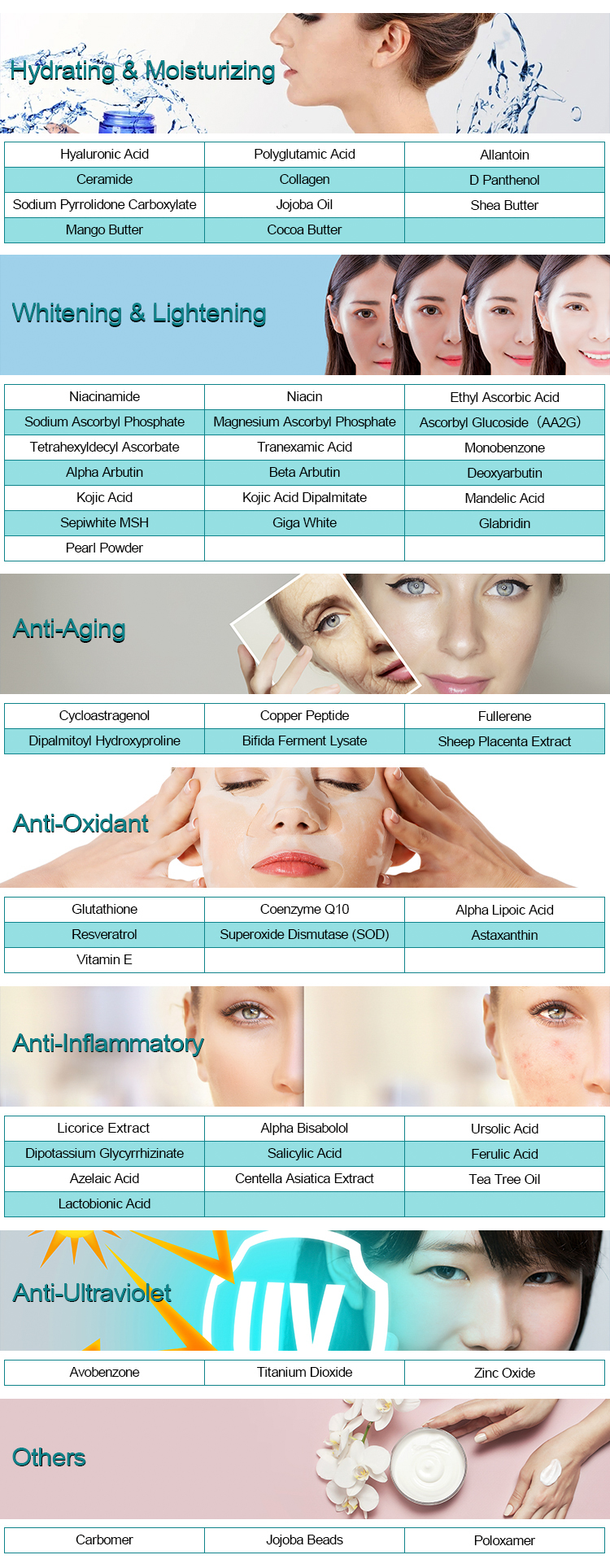 Cosmetic Ingredients Infographics 1