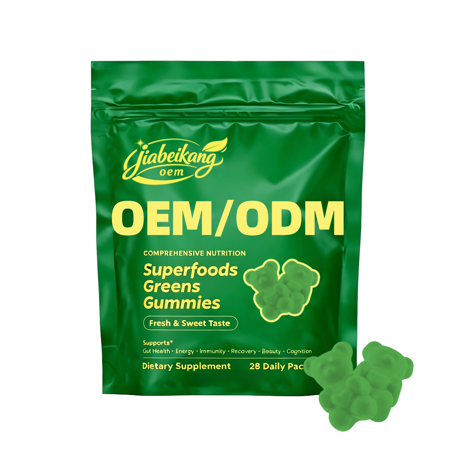 Private Label Superfood Gummies with Prebiotic Fiber Adaptogen Mushroom Blend Wholesale