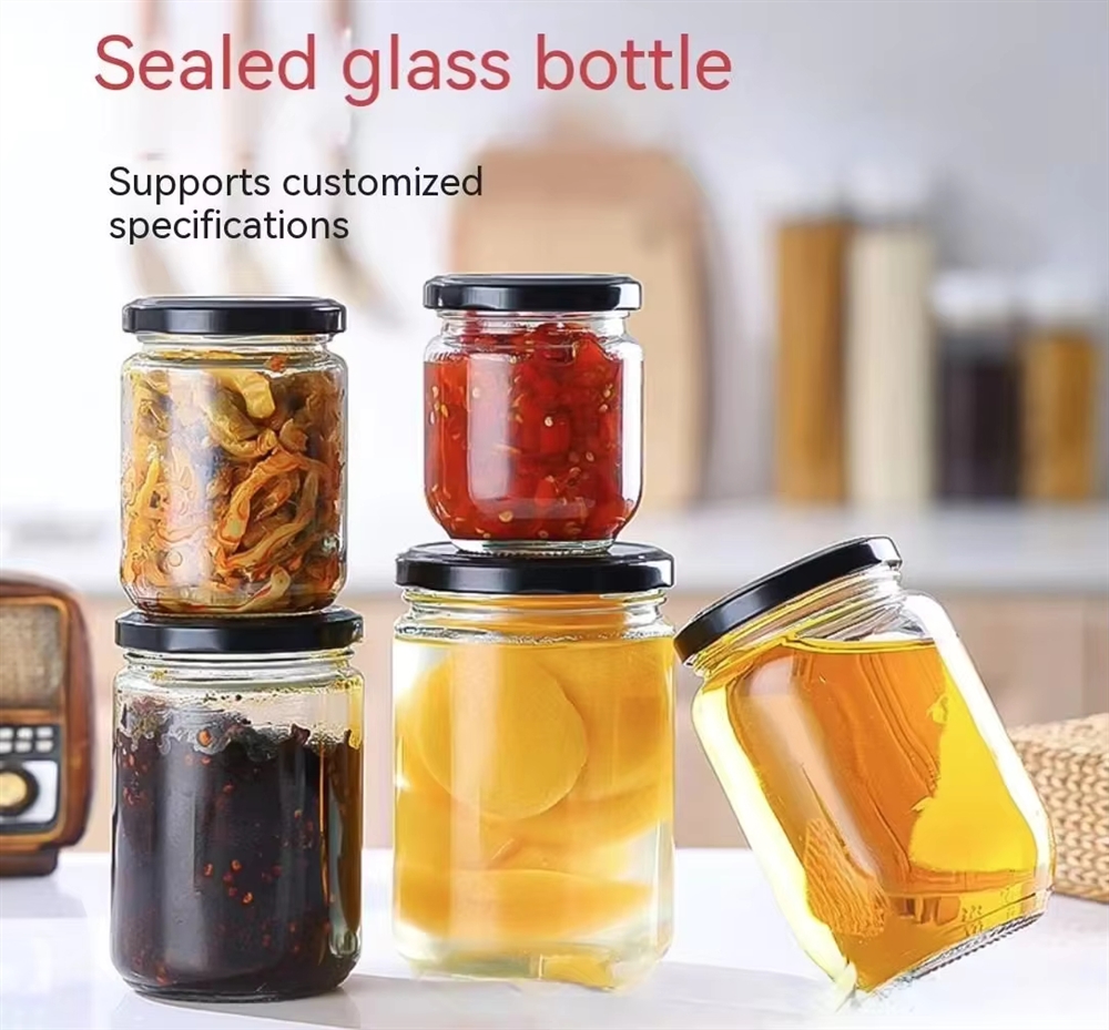 Good Quality 8oz 12oz 16oz 240ml 350ml 500ml 730ml Spice Honey Jam Food Storage Glass Bottles &amp; Jars With Lid