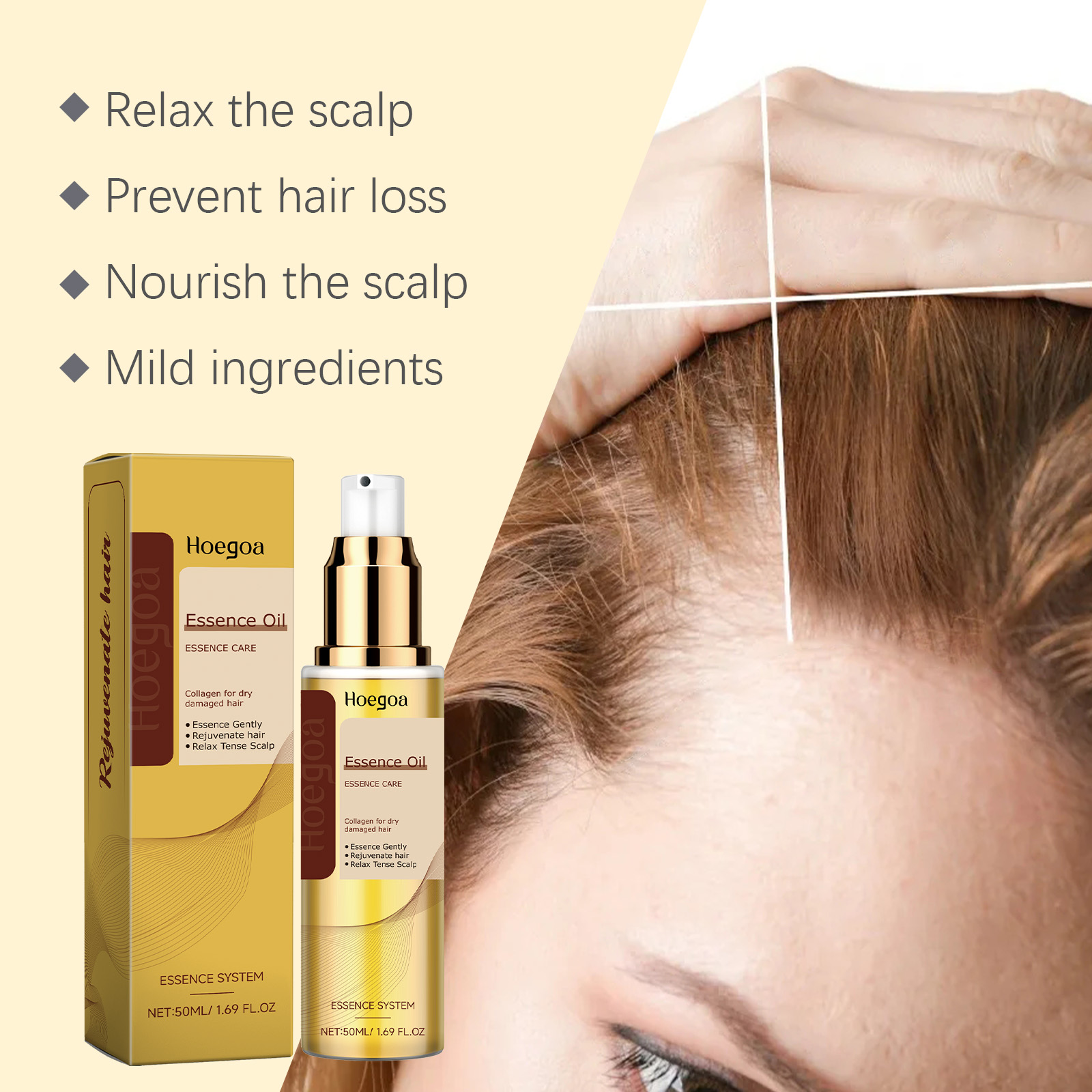 Smoothing Repair Plant Derived Hair Glossy Non Greasy Gentle Scalp Hair Repair Nourishing Plant Derived Hair Care Essential Oil