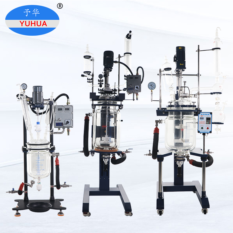 High-Efficiency Advanced Design Double Layer Glass Reactor, Lab Reactor Vessel For Chemical Synthesis