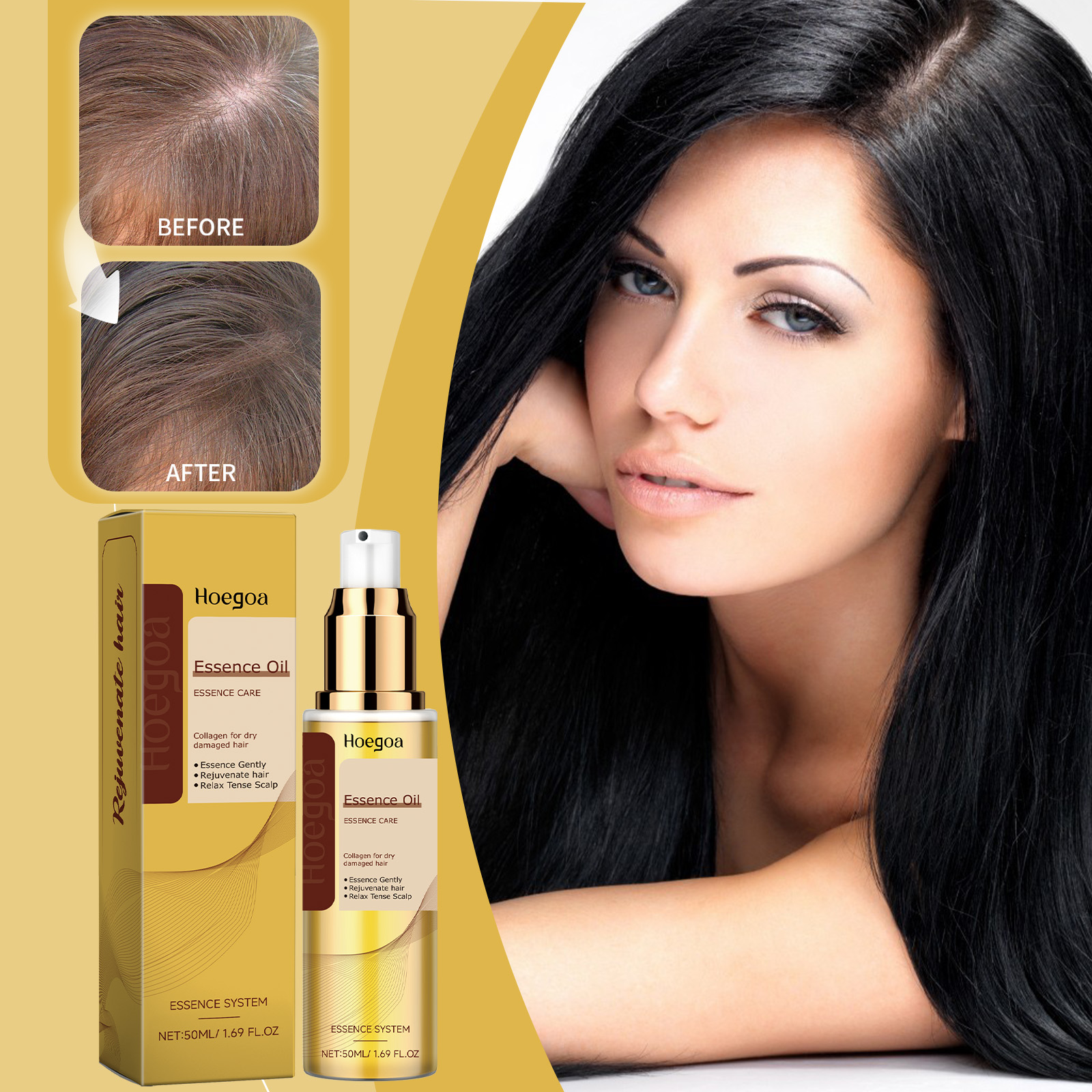 Smoothing Repair Plant Derived Hair Glossy Non Greasy Gentle Scalp Hair Repair Nourishing Plant Derived Hair Care Essential Oil