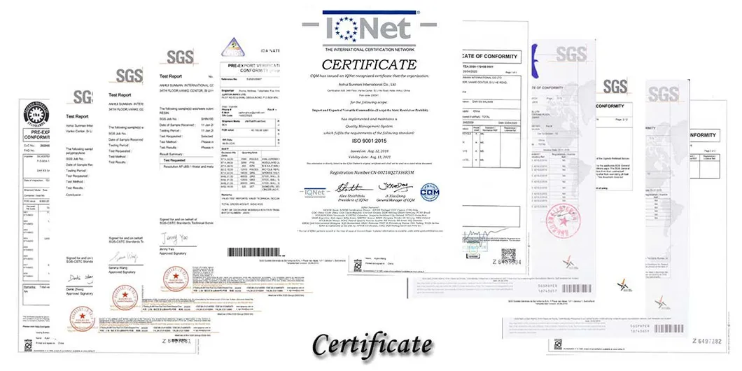 Partners Certificate list