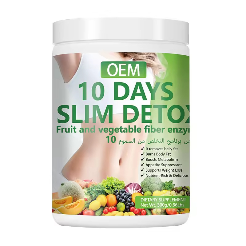 OEM 10 Day Slim Detox Fruit and Vegetable Fiber Powder for Digestive Wellness and Weight Management Support