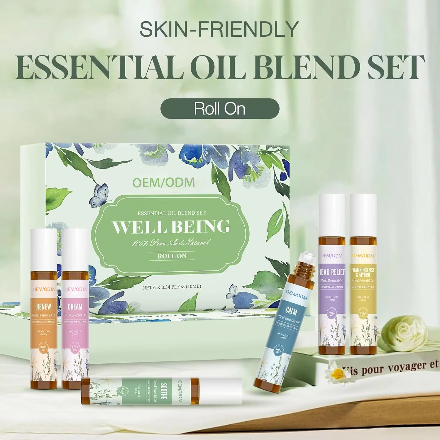High Quality OEM/ODM Natural Organic Blend Aromatherapy Essential Oils Roll on Essential Oil Sets
