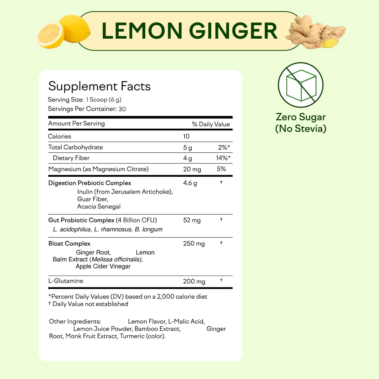 OEM Gut Health Powder Drink Mix Probiotic Fiber Powder With Prebiotics L Glutamine For Gut Health