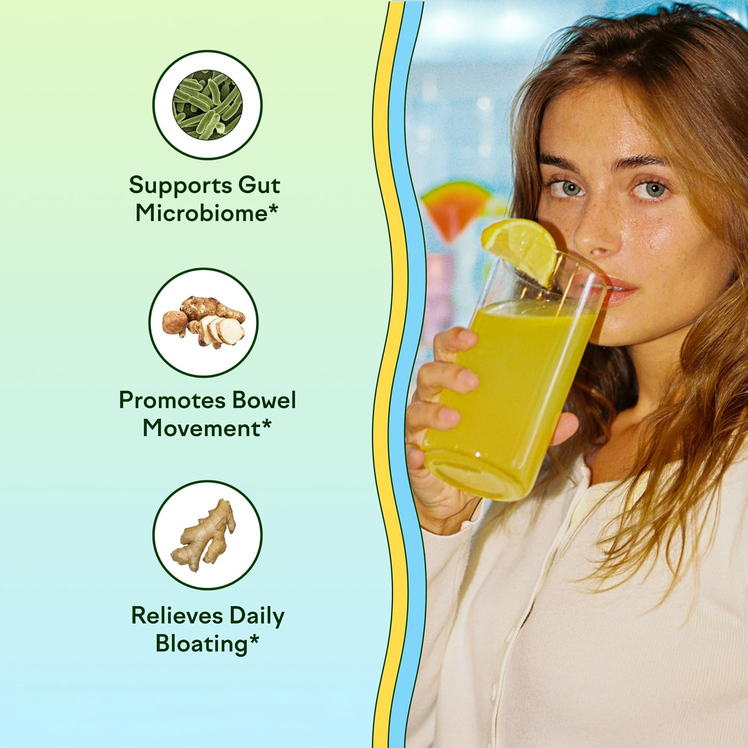 OEM Gut Health Powder Drink Mix Probiotic Fiber Powder With Prebiotics L Glutamine For Gut Health