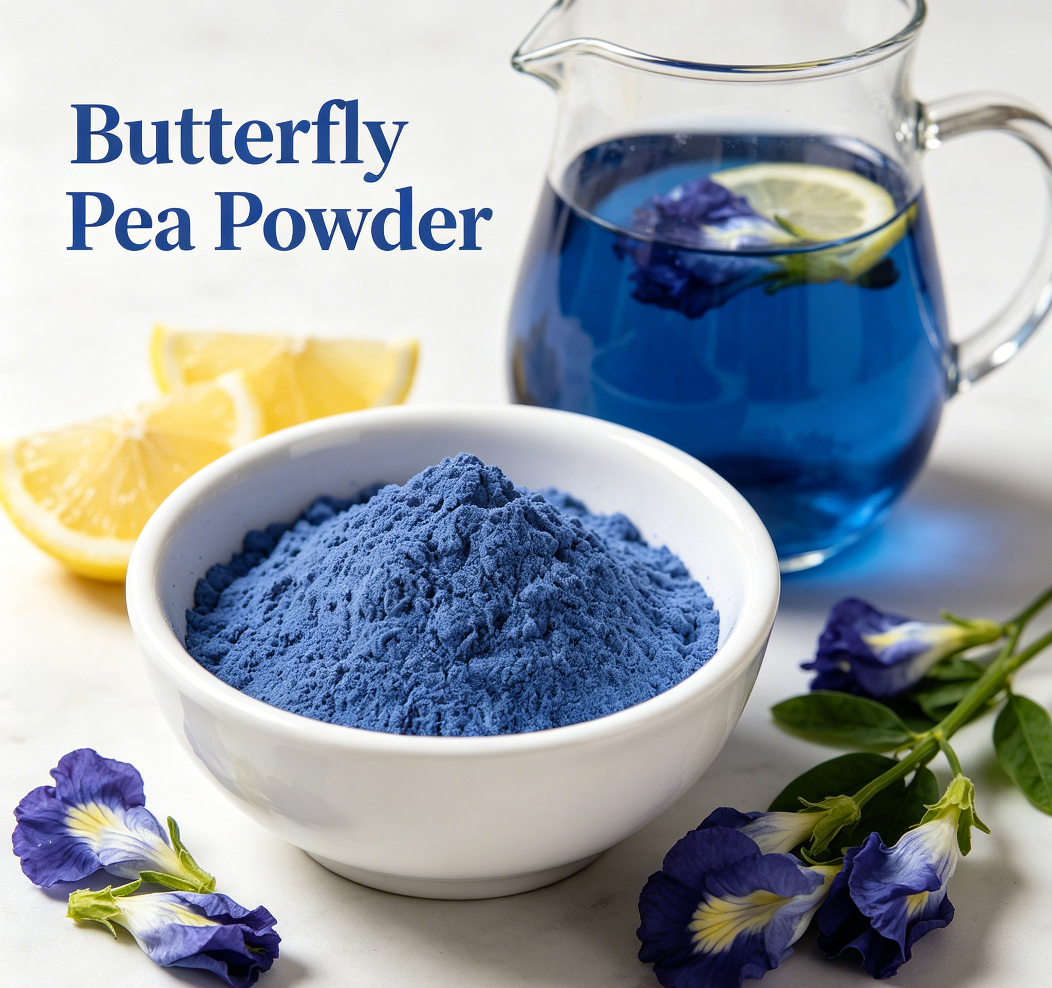 Factory Supply Food Grade Butterfly Pea Flower Powder Bulk Natural Plant Extract Blue Food Pigment for Food Colorant Wholesale