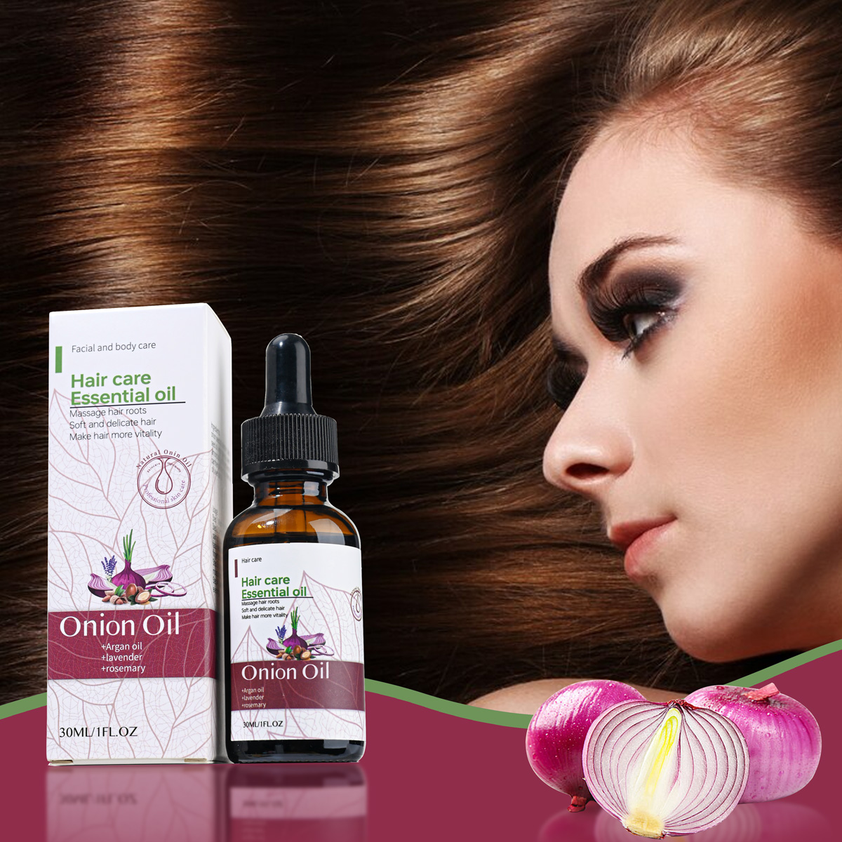 30ml Rosemary Essential Oil Hair Care Onion Oil Plant Extraction Growth Oil Custom Logo Scalp Care Products Fast