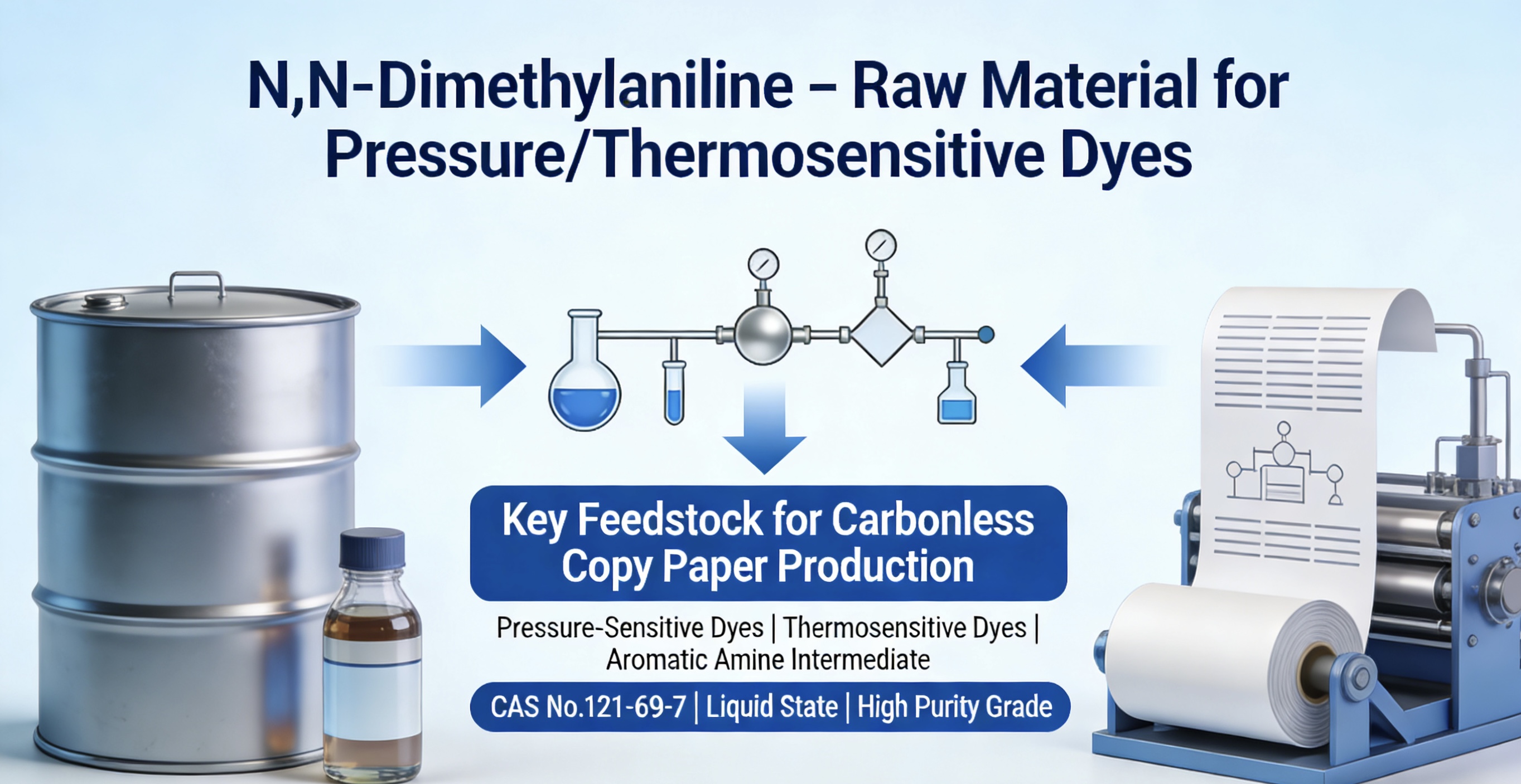 Fucheng High Purity 99% NN-Dimethylaniline (DMA) CAS 121-69-7 Organic Intermediate for Dyes and Pigments Zhejiang Origin