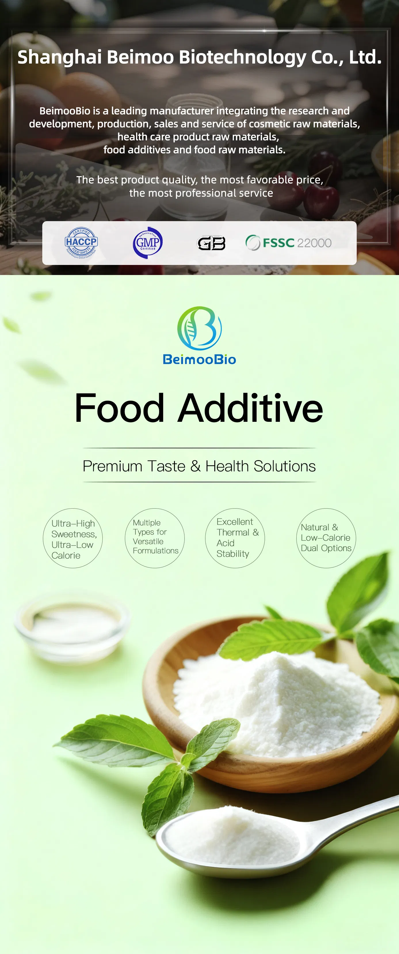 Food Additive 99% Thaumatin Protein Sweetener Healthy, Keto & Diabetic-Friendly Sugar Alternative