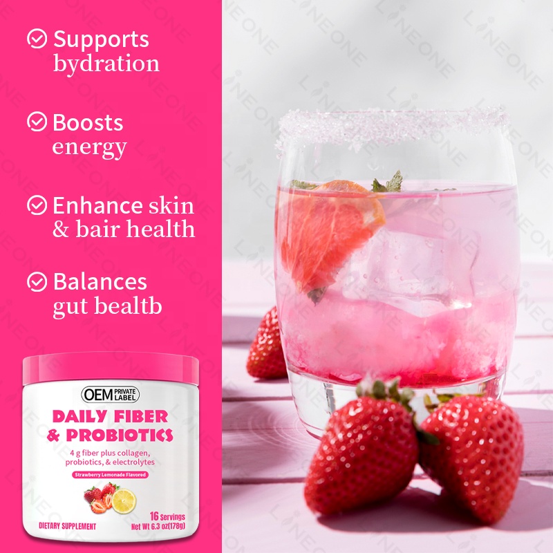 OEM/ODM Daily Fiber &amp; Probiotics Powder Custom Healthcare Supplement