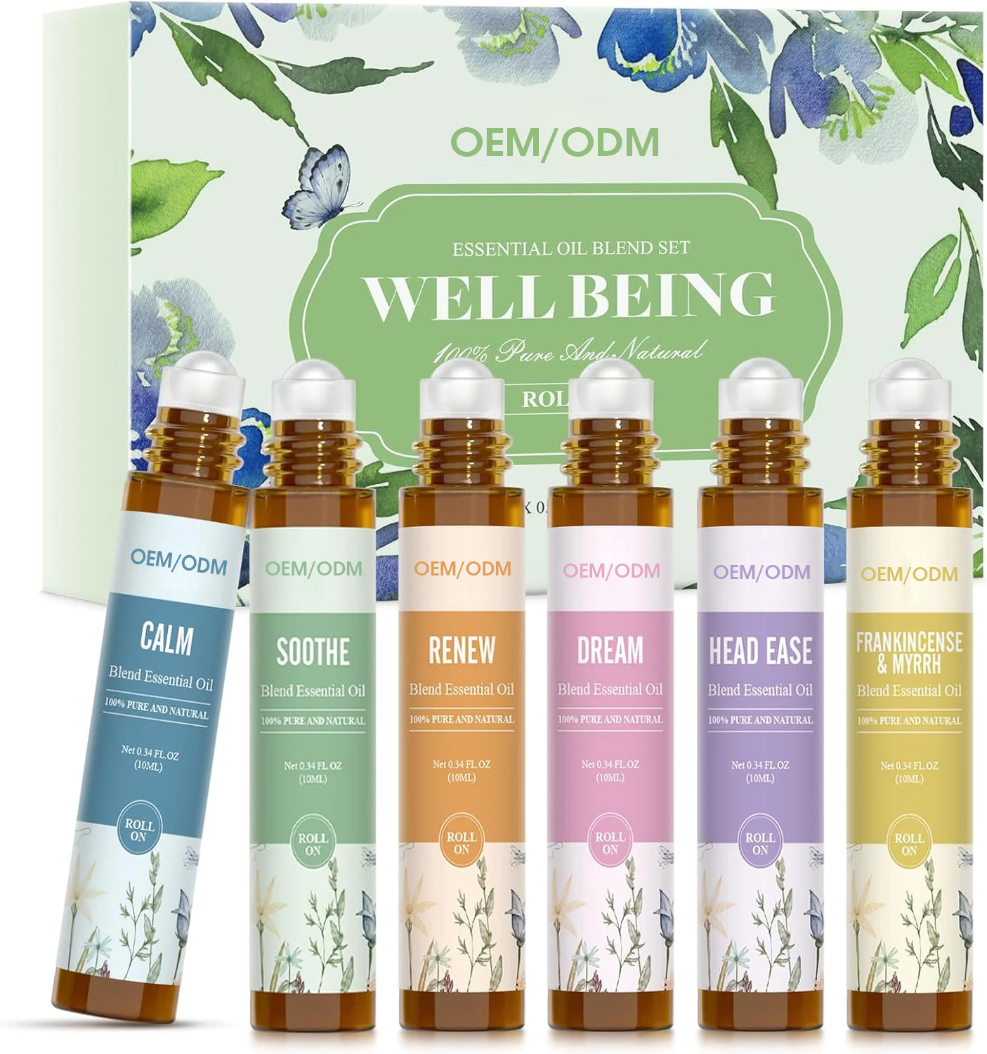 High Quality OEM/ODM Natural Organic Blend Aromatherapy Essential Oils Roll on Essential Oil Sets