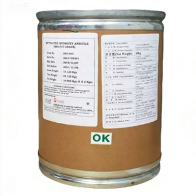 Hot Sale Butylated Hydroxyanisole BHA Powder Food Antioxidant Additive for Oil &amp; Food Packaging Preservation