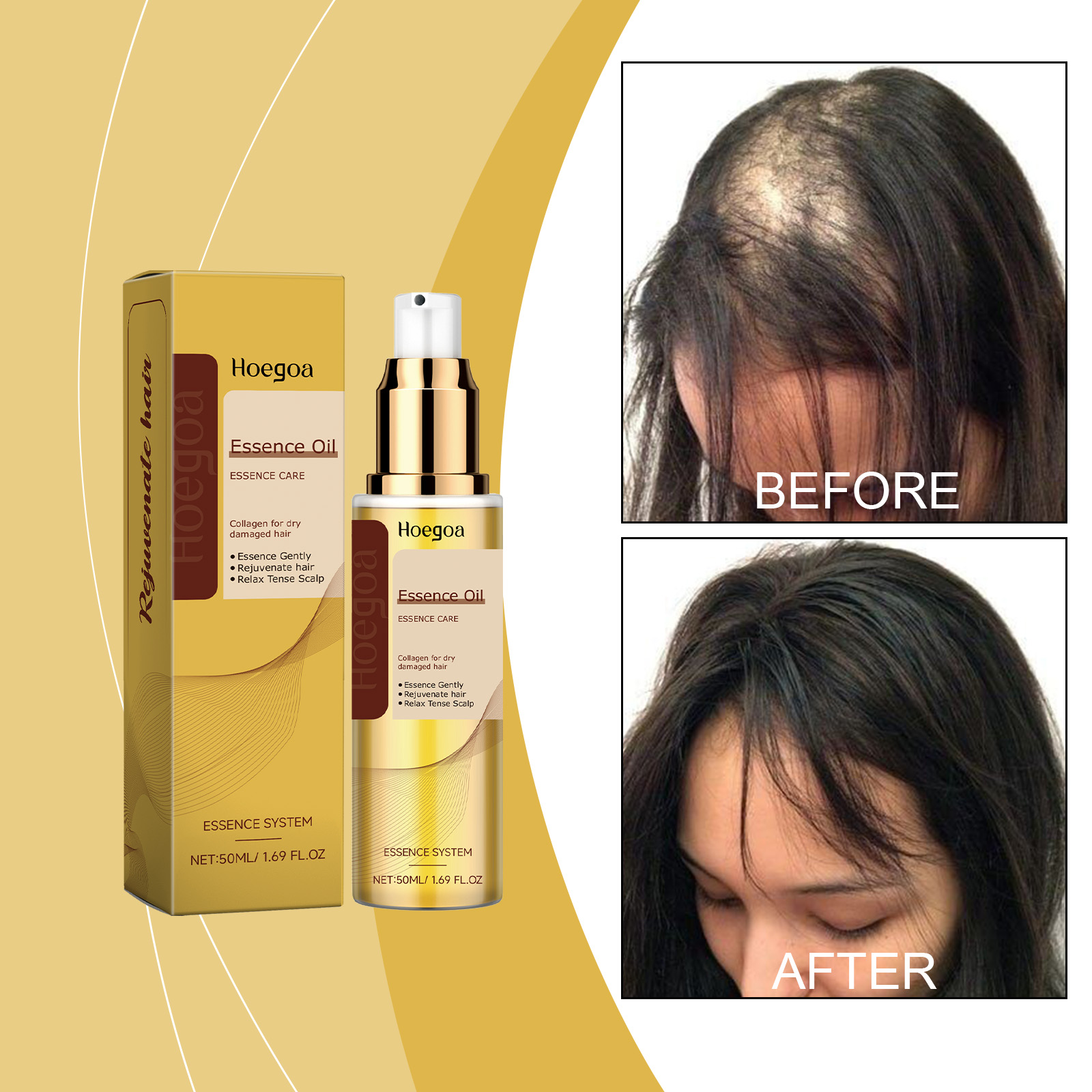 Smoothing Repair Plant Derived Hair Glossy Non Greasy Gentle Scalp Hair Repair Nourishing Plant Derived Hair Care Essential Oil
