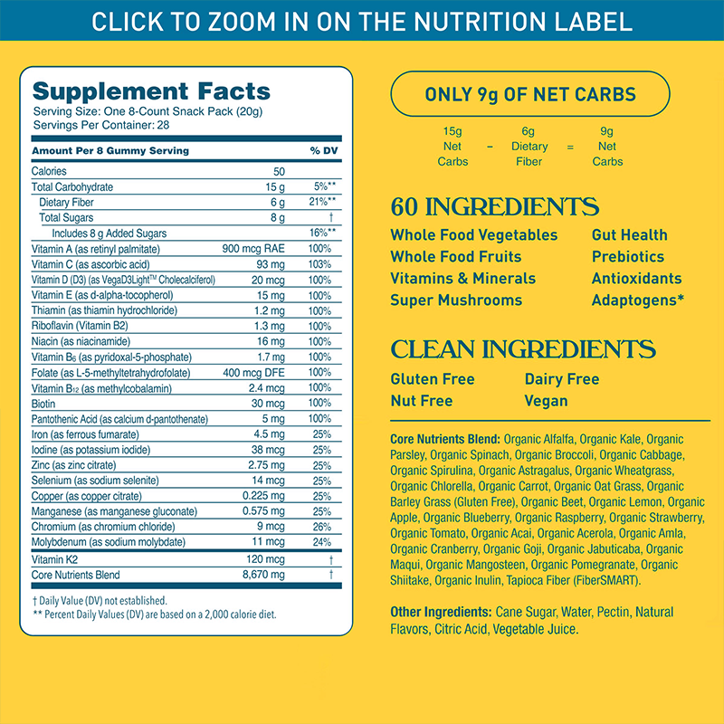 Dietary Fiber Nutritional Supplement Manufacturer Complex Vitamins And Minerals Green Superfood Gummys