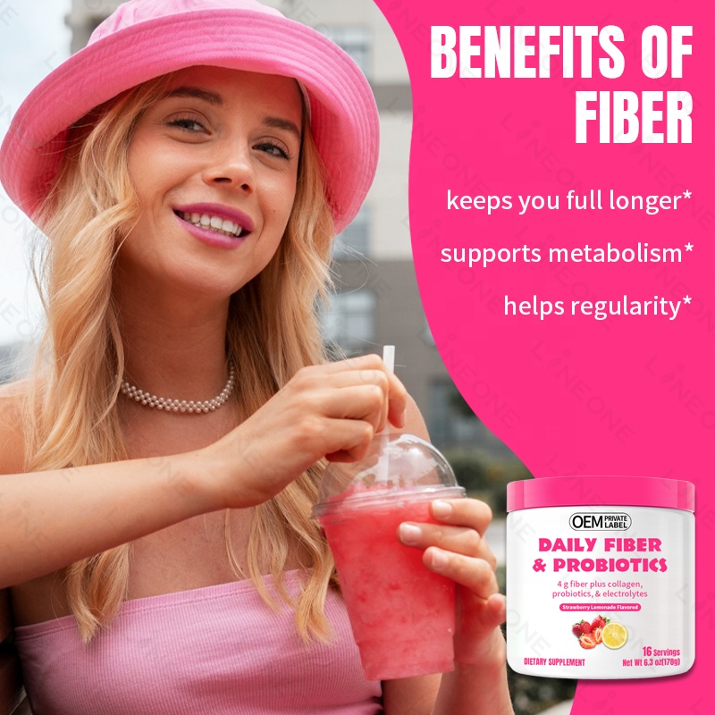 OEM/ODM Daily Fiber &amp; Probiotics Powder Custom Healthcare Supplement
