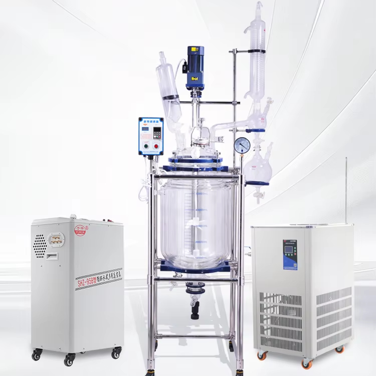 High-Efficiency Advanced Design Double Layer Glass Reactor, Lab Reactor Vessel For Chemical Synthesis