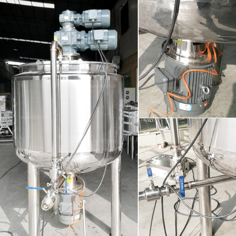 100 200 500 3000L Steam Heating Cooling Stainless Steel Double Jacketed Agitator Mixing Tank Emulsifier Homogenizer Mixer Tank