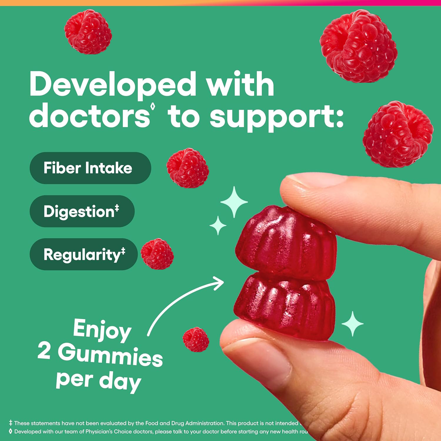 MOQ 100pcs OEM LOGO Raspberry Flavor Prebiotic Fiber Gummies 60 Gummies Dietary Supplement For Digestive Health &amp; Regularity